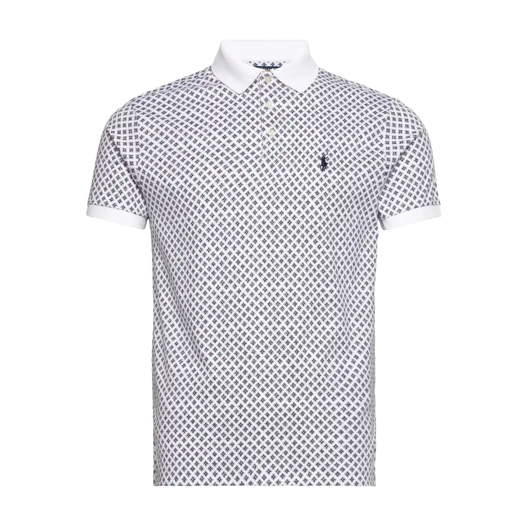 REMERA C/POLO -BAYBERRY FOULARD WHITE-S