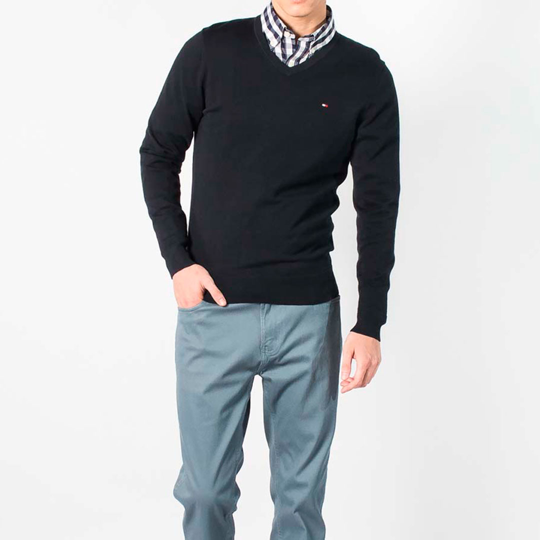 SWEATER CLASICO C/V CAB.-DESERT