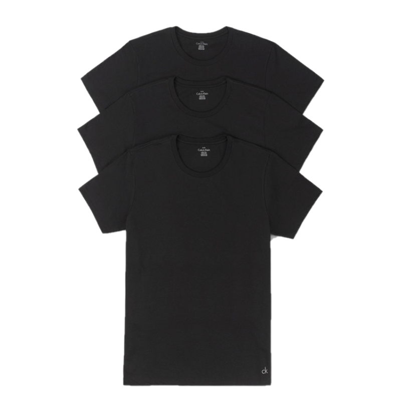 T-SHIRT C/R PAQ. X 3-BLACK