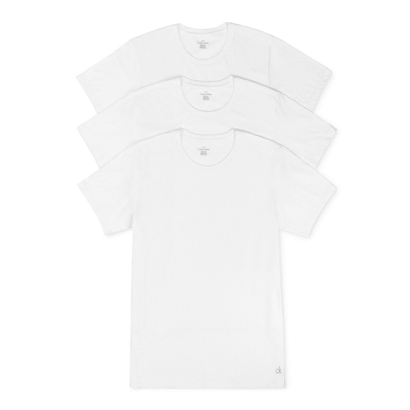 T-SHIRT C/R PAQ. X 3-WHITE