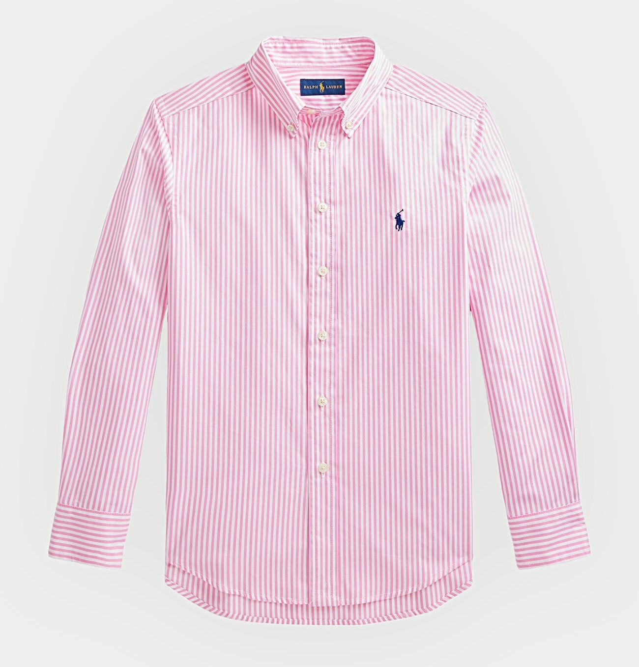 CAMISA M/L BOYS-4655I PINK/WHITE