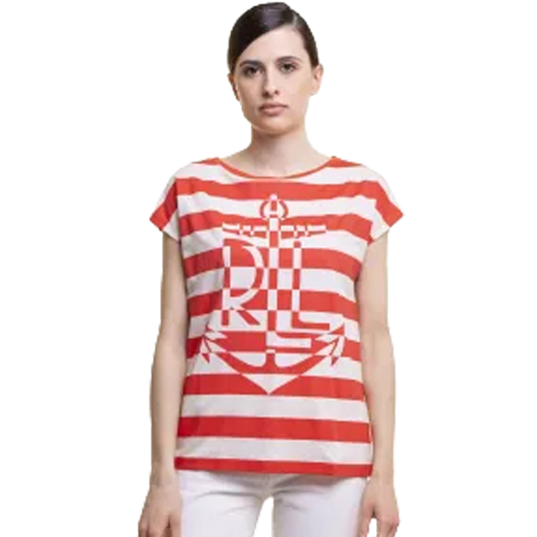 T-SHIRT DAMA-HYANNIS PORT ORANGE/MASC CREAM