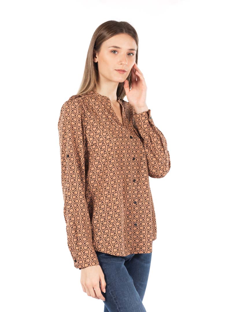 BLUSA DAMA M/L-CAF/BLACK