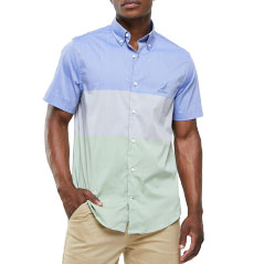 CAMISA MANGAS CORTAS HOMBRE AZUL