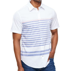 CAMISA MANGAS CORTAS HOMBRE BLANCO BRILLANTE