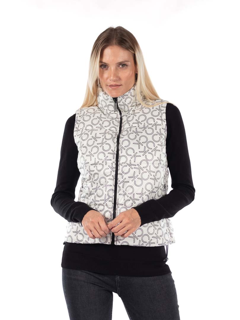 CHALECO DAMA-VANILLA/BLK