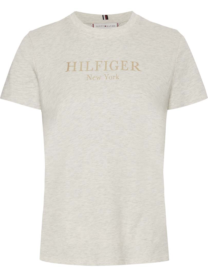 T-SHIRT FASHION DAMA HEATHERED OATMILK