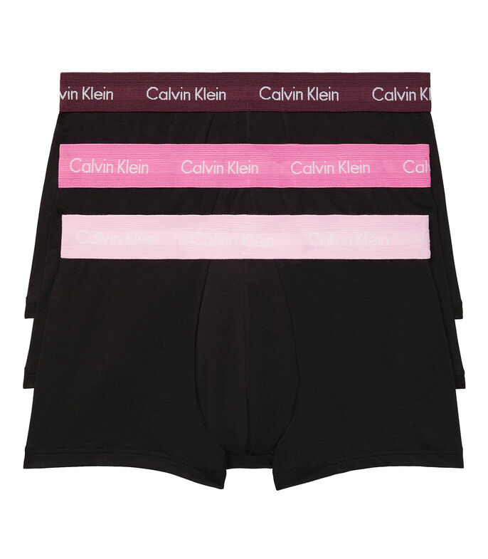 BOXER TRUNK PQX3-BLACK BODIES W/ PALE ORCHID