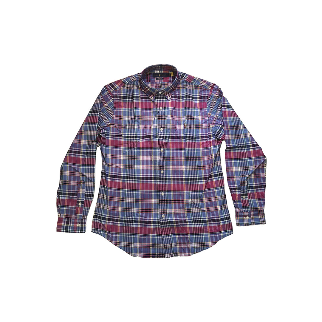 Camisa m/l-oxford custom-5400B PINK/BLUE MULTI