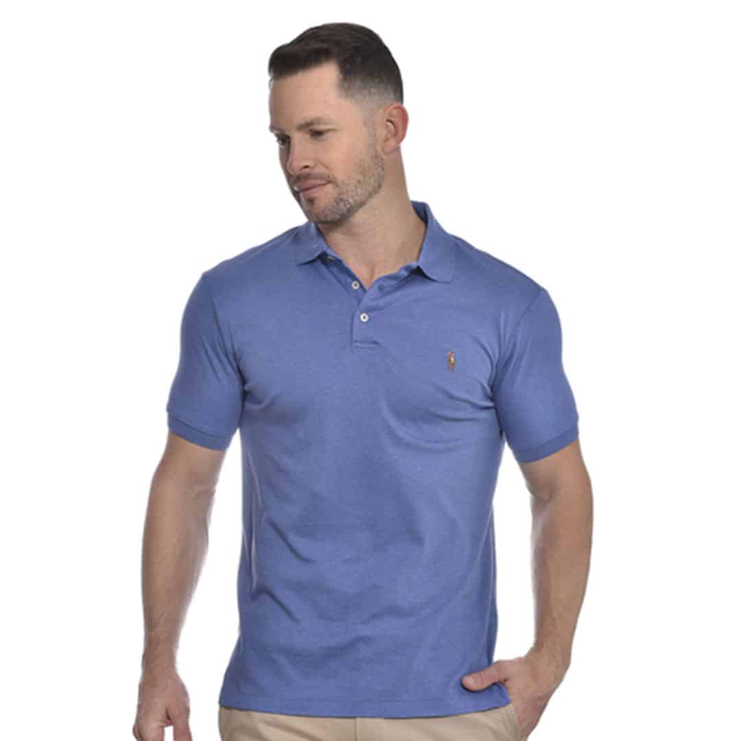 Remera c/polo-Interlock C/Slim-FADED ROYAL HEATHER