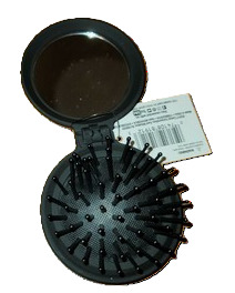 CEPILLO CON ESPEJO, NEGRO