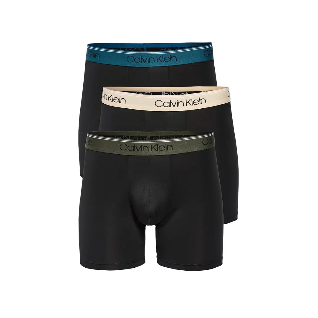 BOXER BRIEF PQX3-BLACK BODIES W/ OLIVE, TAPIOCA