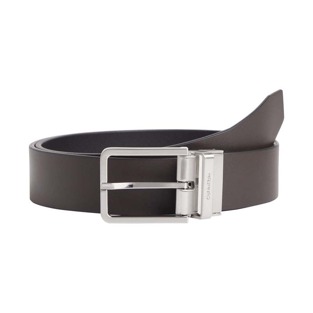 CINTO CABALLERO-BLACK TEXTURED/DARK BROWN